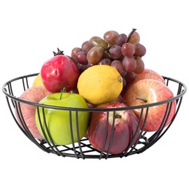 Black Wire Iron Basket Fruit Bowl