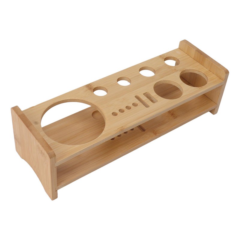 Bartender Kit Stand Large Capacity Space Saving Bamboo Wood Bartending