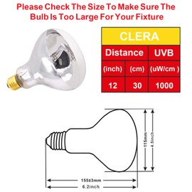 AIICIOO UVB Reptile Light 100W - UVB Light Bulb for Reptile Bearded Dragon Mercucry Vapor Bulb Basking Heat UVA UVB All in One Sun Lamp