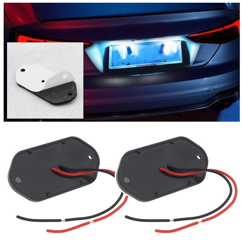 SING F LTD 2PCS LED License Plate Light 12V-24V Waterproof