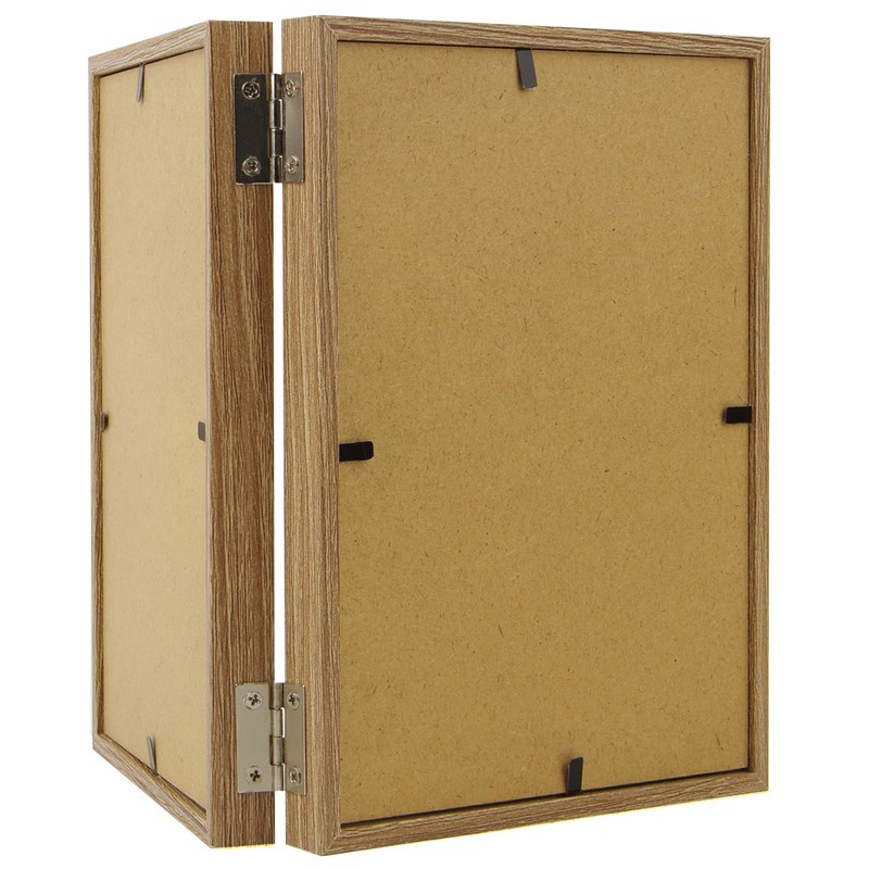 AEVETE 5x7 Picture Frames Double Hinged Wood Folding Photo Frames