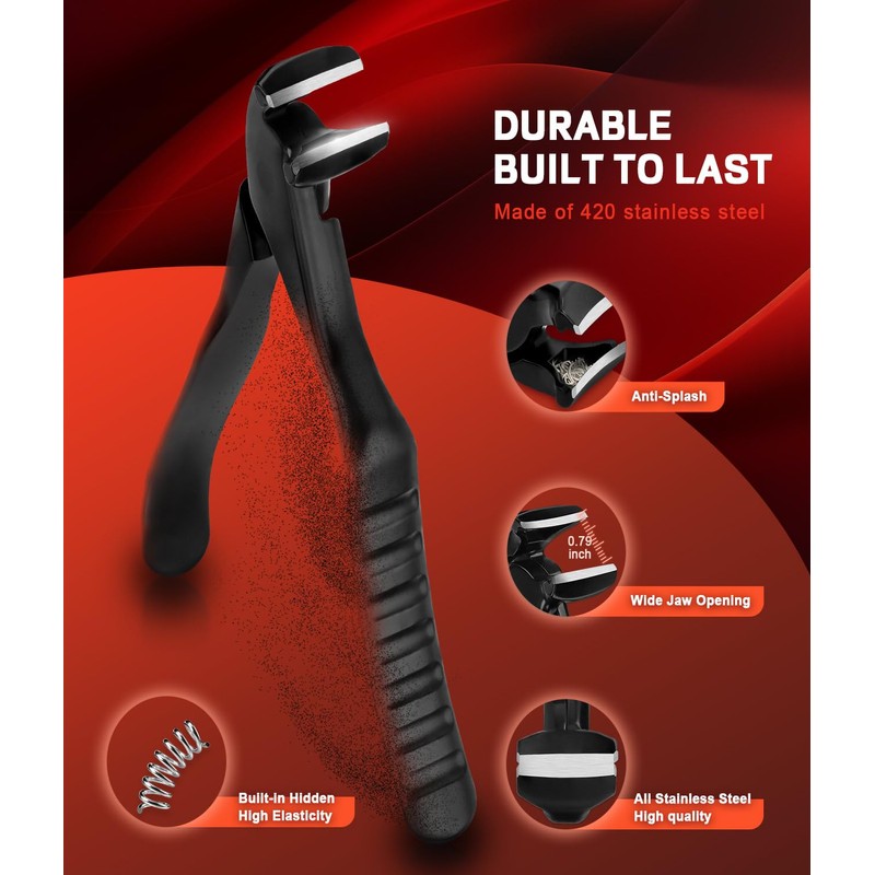 SG Nekoo Angled Head Nail Clippers for Thick Nails,Long Handled
