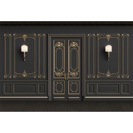 Leyiyi 8x6ft Vintage Room Inside Backdrop European Frame French Door Modern Castle House Cementery Wall Vintage Lantern Photo Background Cowboy Kids Birthday Portrait Studio Prop Vinyl Wallpaper