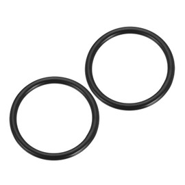 PATIKIL 2PCS 1.6" Metal O Rings Seamless Solid 304 Stainless Steel Rings for DIY Crafts Bag Dream Catcher Dog Leash Wall Hanging Plant Hanger Black 4mm 40mm
