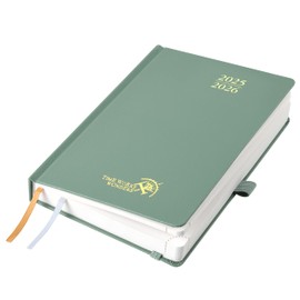 POPRUN 2025-2026 Daily Planner One Page Per Day (A5 5.5" x 8.5") - Academic Year Diary (July 2025 - June 2026) Hourly Appointment Book with Pocket, Note & Contact Pages, Hardcover, Midnight Green