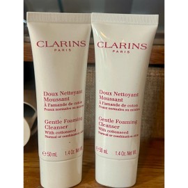 Clarins 2 PACK Clarins Gentle Foaming Cleanser with Cottonseed 1.4 oz sealed