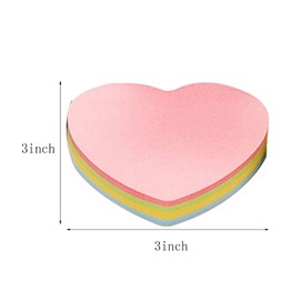 Lpdphanxfkx Heart Shape Sticky Notes, 5 Pcs Heart Shaped Sticky Notes, Self-Sticky Note Pads Notepads Posted Writing Pads Stickers Paper for Office, School, Home