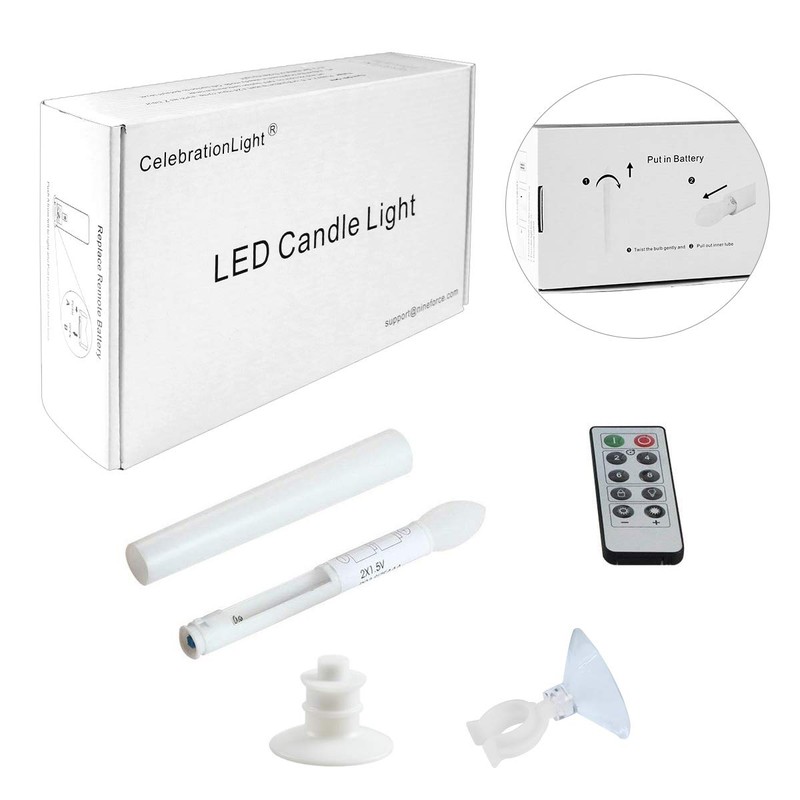 Flameless Candles with Remote Timers for Window 6PCS Battery Window