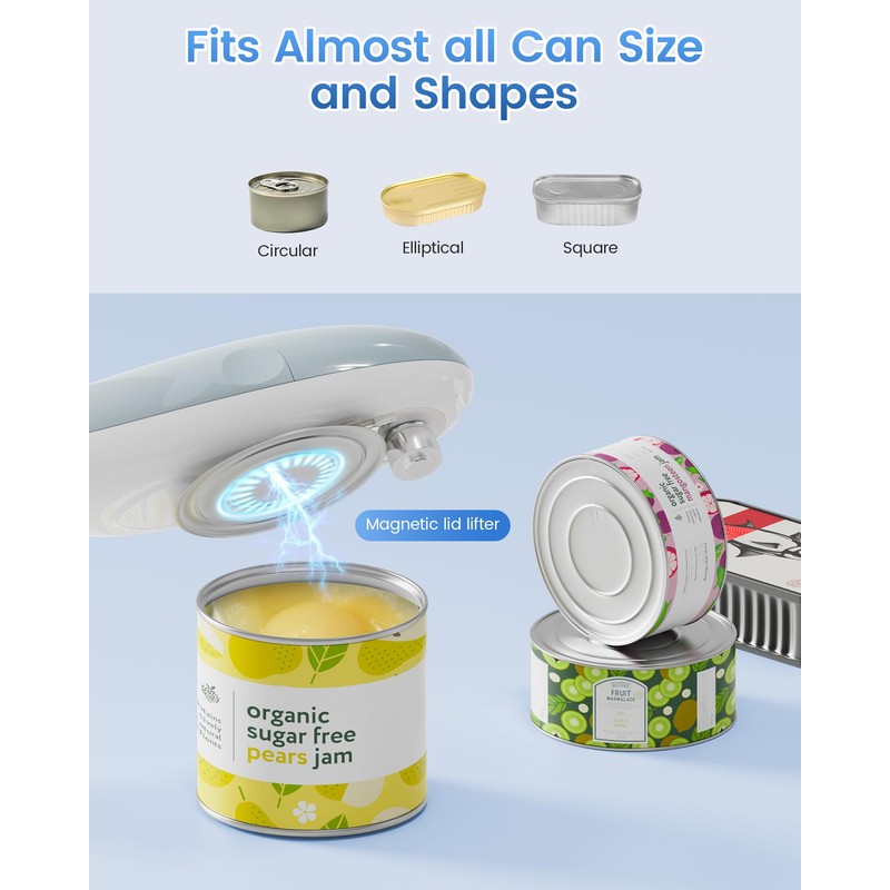 Akinguar Electric Can Opener, One Touch Automatic Can Opener, Electric,