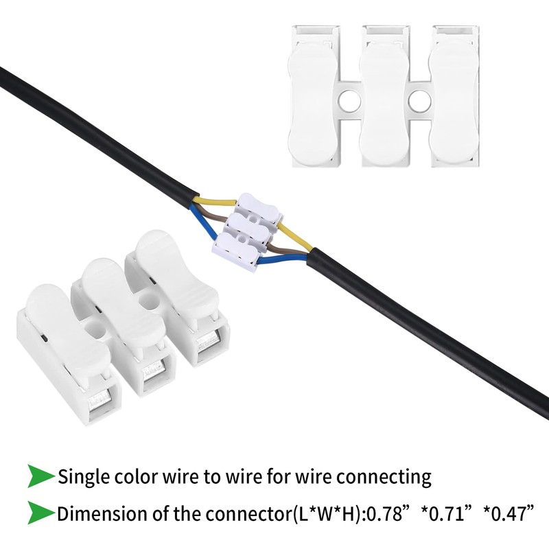 65 Pcs Spring Wire Connectors, Spring Clamp Terminal Cable Clamp