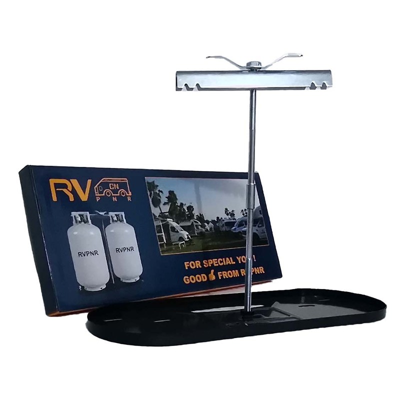 RVPNR RV Dual Propane Tank Mounting Rack 40lb,30lb and 20ld