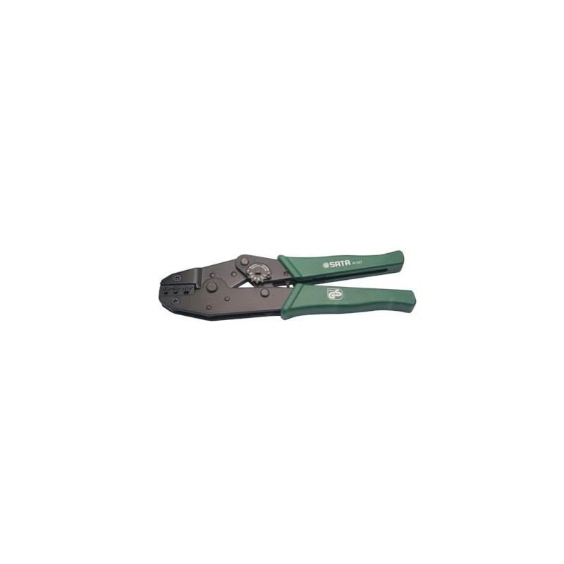 SATA ST91107ST Carbon Steel Non-Insulated Terminal Crimping Tool Green/Black