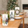 Retisee 3 Pcs Farmhouse Christmas Flameless Candles with Remote Rustic