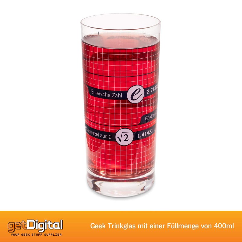 getDigital Irrational Numbers Drinking Glass - Math Geek Glass with