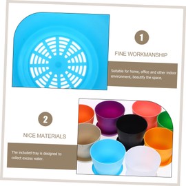 Kisangel 9sets Slotted Orchid Pots with Trays Breathable Flower for Indoor and Outdoor Use for Growing Orchids and Flowers