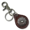 Evenchae Leather Keychain with Heavy Duty Clip - Ornate Concho