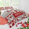 IUNTWEIE Christmas Bed Linen 135 x 200, Santa Claus and