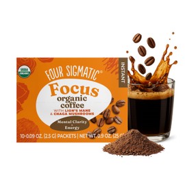 Four Sigmatic Fsf, 10 bustine di caffè e funghi (testa di scimmia e Chaga)
