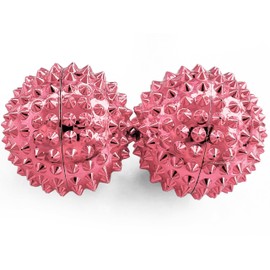 2 x DBT Skills Hedgehog Ball, Magnetic High Stress Acupressure Ball, Rose Gold, 32 mm Diameter, for Stress Relief or Massage, Against Tension and for More Mobility and Concentration