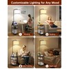 OUTONLIFE Floor Lamp with Table & Remote, Side End Table