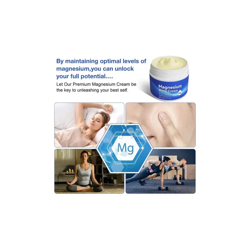Crema De Magnesio Insomio Estrés Ansiedad Relajación Natural