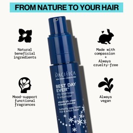 Pacifica Dry Shampoo Powder - Best Day Ever Waterless Shampoo & Instant Volumizer - adds Texture, Refreshes & Absorbs Oil, Non-Aerosol for Women of All Hair Types Natural & Vegan Dermatologist Tested