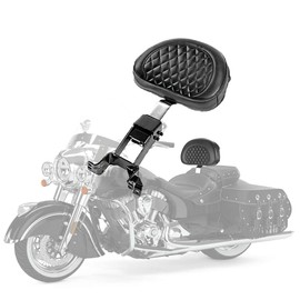 Diamond Plug in Driver Backrest Pad Rider Sissy Bar Back Rest with Pocket for Indian Chief Classic Chieftain Roadmaster Chief Vintage Chief Dark Horse Springfield Models 2014-2018 (Type C)