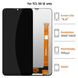 Olivechard Original for TCL 50 LE 6.6" LCD Screen Replacement 50LE 5G T510SP T510SPP T510D LCD Display Touch Digitizer Screen Assembly with Repair Tools