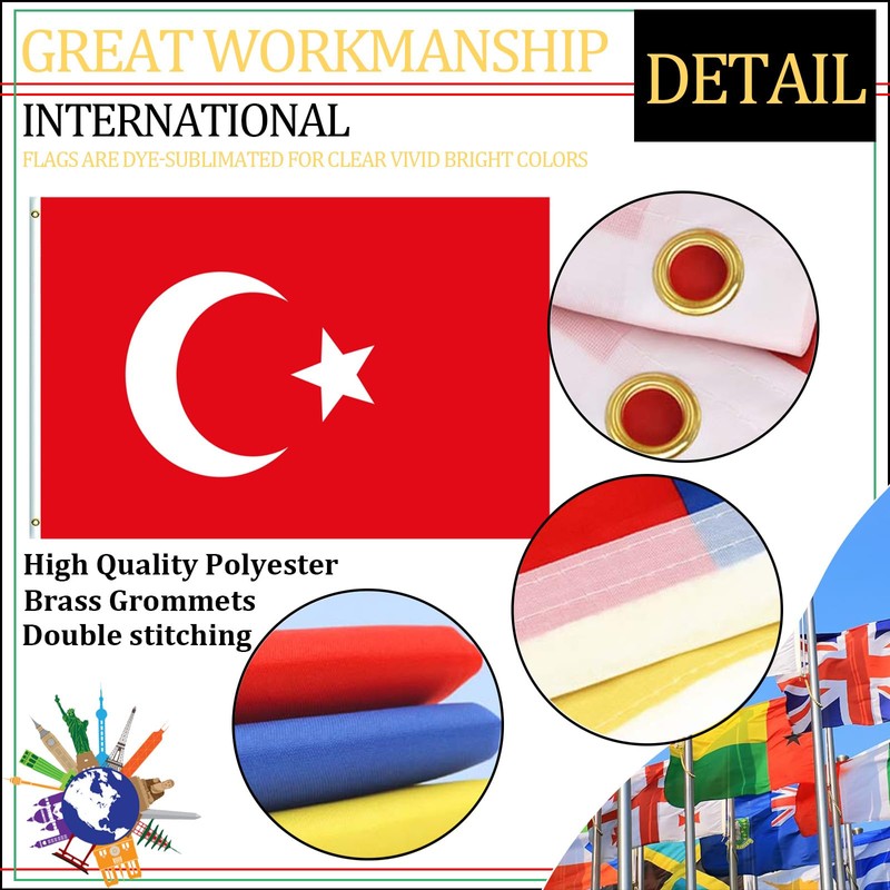 Länder Flaggen (90 * 150cm:Türkiye)