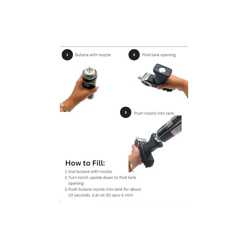 Thicket StarLight Torch Lighter – Adjustable Butane Flame, Metal Nozzle,