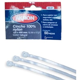 Cinchos Pl?sticos 4.6x450mm Blancos 100 Piezas | Sujetacables Nylon Alta Resistencia | Cinchos para Cableado Organizaci?n Hogar Oficina Industria