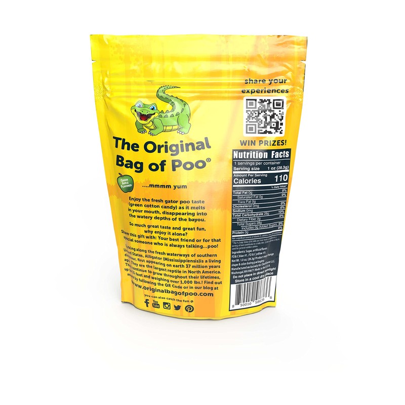 The Original Bag of Poo®, Alligator Poo (Green Apple Flavor