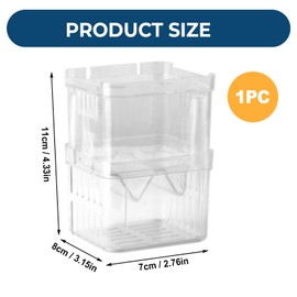 Aquarium Fish Breeding Box Transparent Acrylic Plastic Breeder Box for Fish Tank Baby Separator Tanks for Baby Shrimp Hatchery Incubator Small Isolation Divider Betta Goldfish Fry Guppy