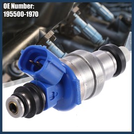 INFINAUTO Fuel Injector, for Mazda Miata Base 1.6L 1990-1993 for Mazda 626 DX, LX 2.2L 1990-1992 No.B6S7-13-250 Metal Silver Tone, 4pcs