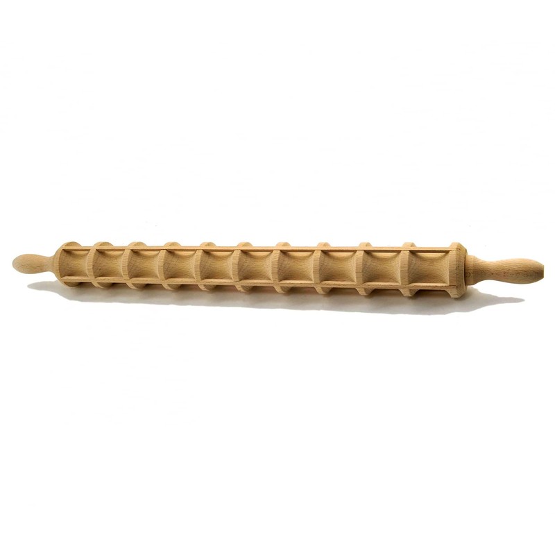 Eppicotispai Beechwood Ravioli Rolling Pin, 40 Raviolis, 23.6-Inch