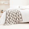 CozeCube Checkered Blanket,Ultra Soft Cozy Grey Checkered Throw Blanket, Warm