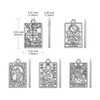 LiQunSweet 50 Pcs 5 Styles Antique Rectangle Good Luck Amulet
