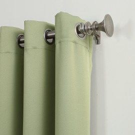 Sun Zero Easton Energy Saving Blackout Grommet Curtain Panel, 40" x 95", Sage Green