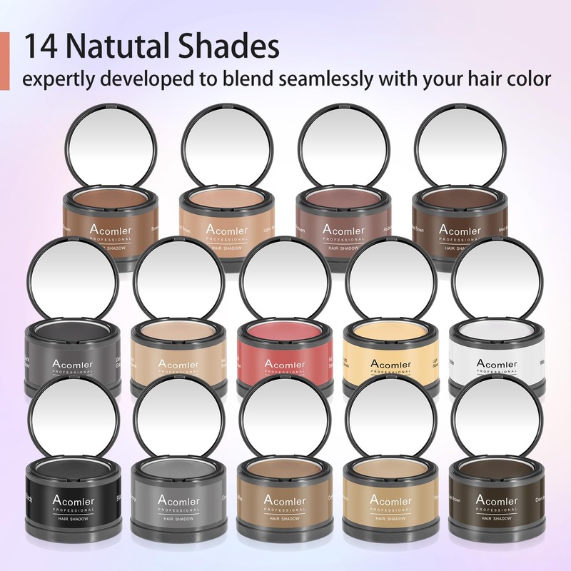 Acomler Root Touch Up Powder - Dark Brown (Gray) for