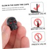 MAGICLULU 4pcs Skull Style Tire Valve Stem Caps Leak Truck