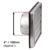 Spares2go Stainless Steel Square External Extractor Wall Vent Outlet with