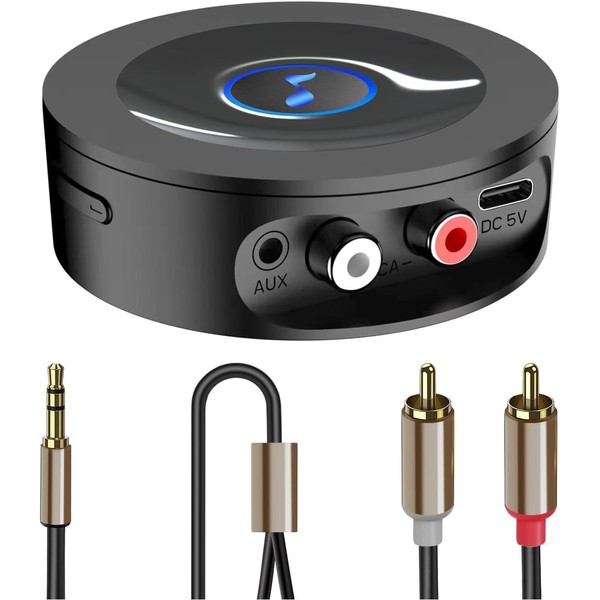 Bluetooth 5.2 Receiver for Home Stereo AUX Adapter for HiFi