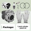 Quctaki Cylinder Piston Kit with Gaskets Spark Plug and Gloves