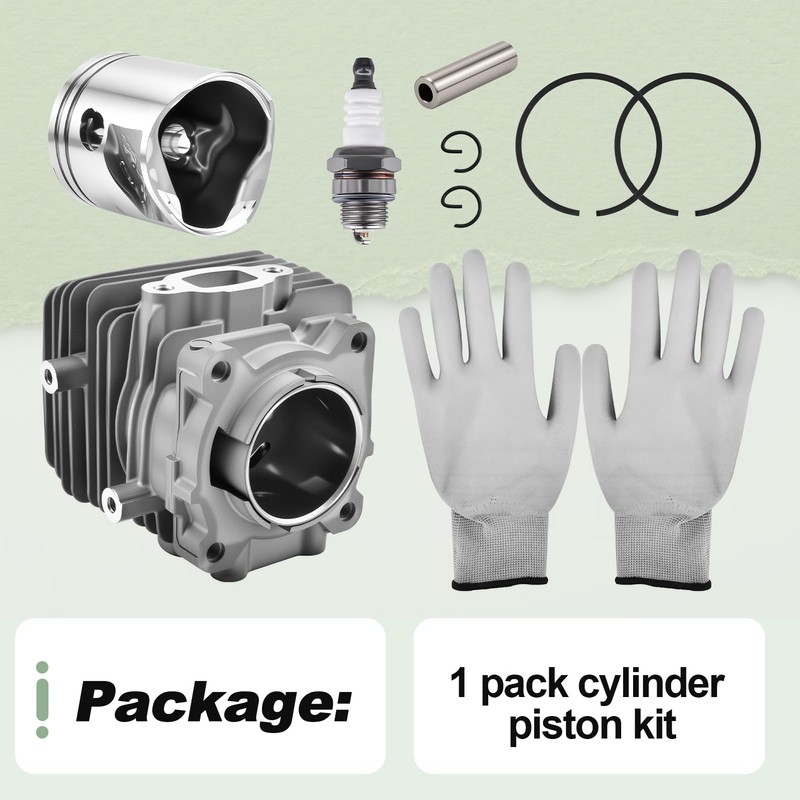 Quctaki Cylinder Piston Kit with Gaskets Spark Plug and Gloves
