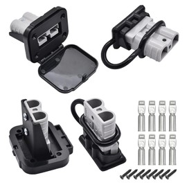 4PCS 50A Anderson Plug 12-6 AWG 12V-36V for Car RV Boat Winch (Gray)