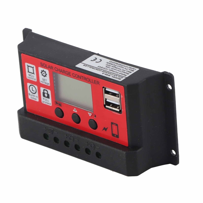 Solar Charge Controller Adjustable Solar Panel Battery Intelligent Regulator with