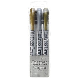 Ranger TDBK58700 Distress Crayons Set-Metallics, Synthetic Material, Multi-Colour, 14 x 4.5 x 1.6 cm