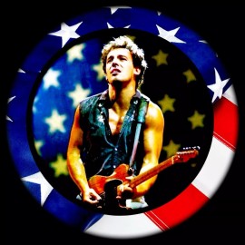 4TH OF JULY SERIES BRUCE SPRINGTEEN SET  BRACELET NECKLACE PIN