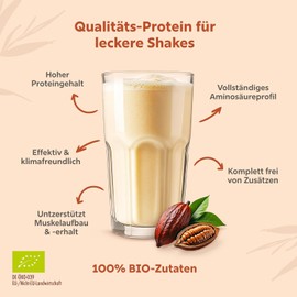 Organic Cacao Protein Powder | 1000g | Vegan & Natural | No Sweeteners | High-Protein | Made in Germany (DE-ÖKO-039)