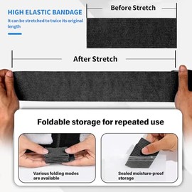 Paquete de 24 Primeros Auxilios Impermeable Envoltura Autoadhesiva,Envolturas Transpirables Autoadherentes, Vendaje Cohesivo Elástico no Tejido, para 